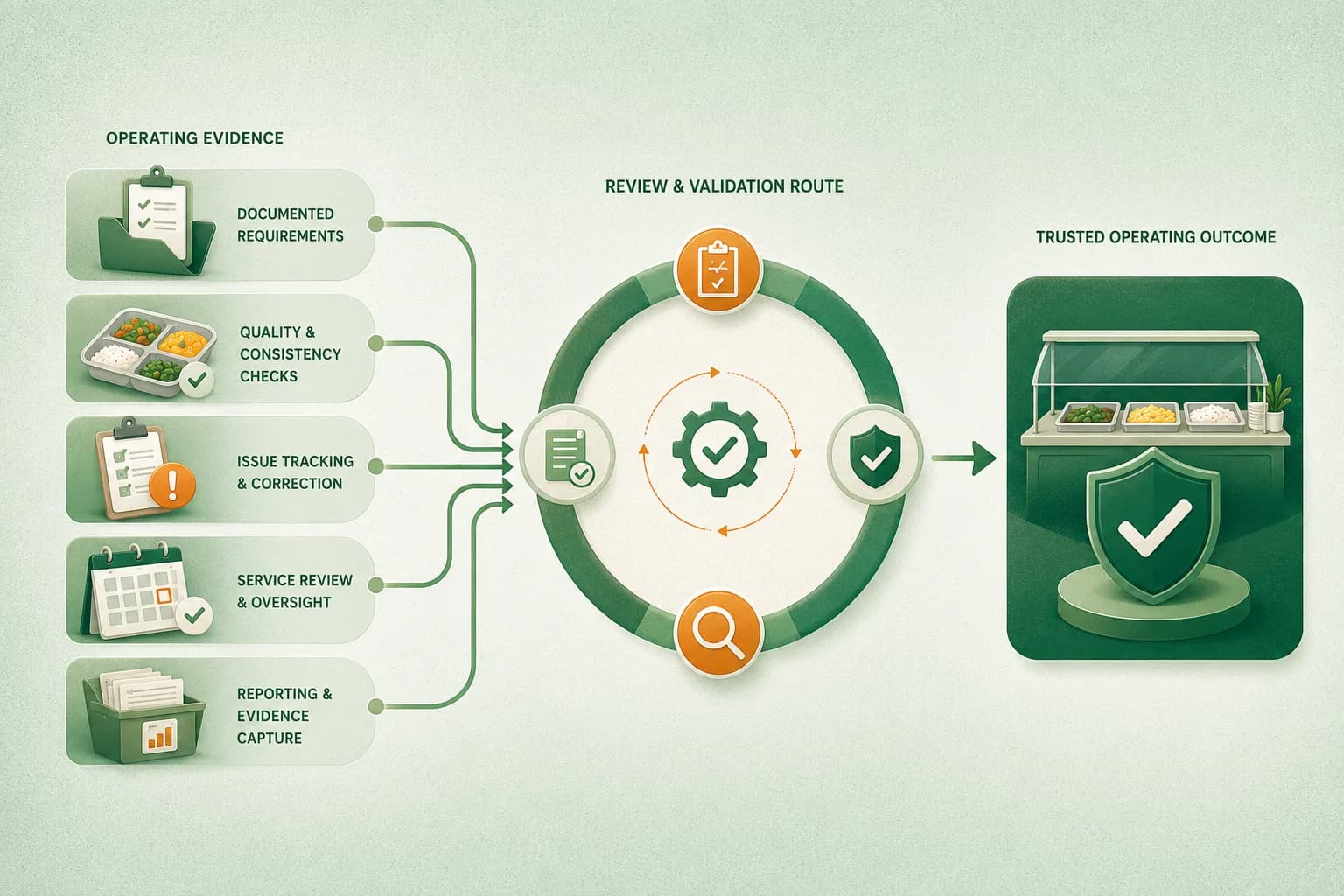 Evidence and trust route framework